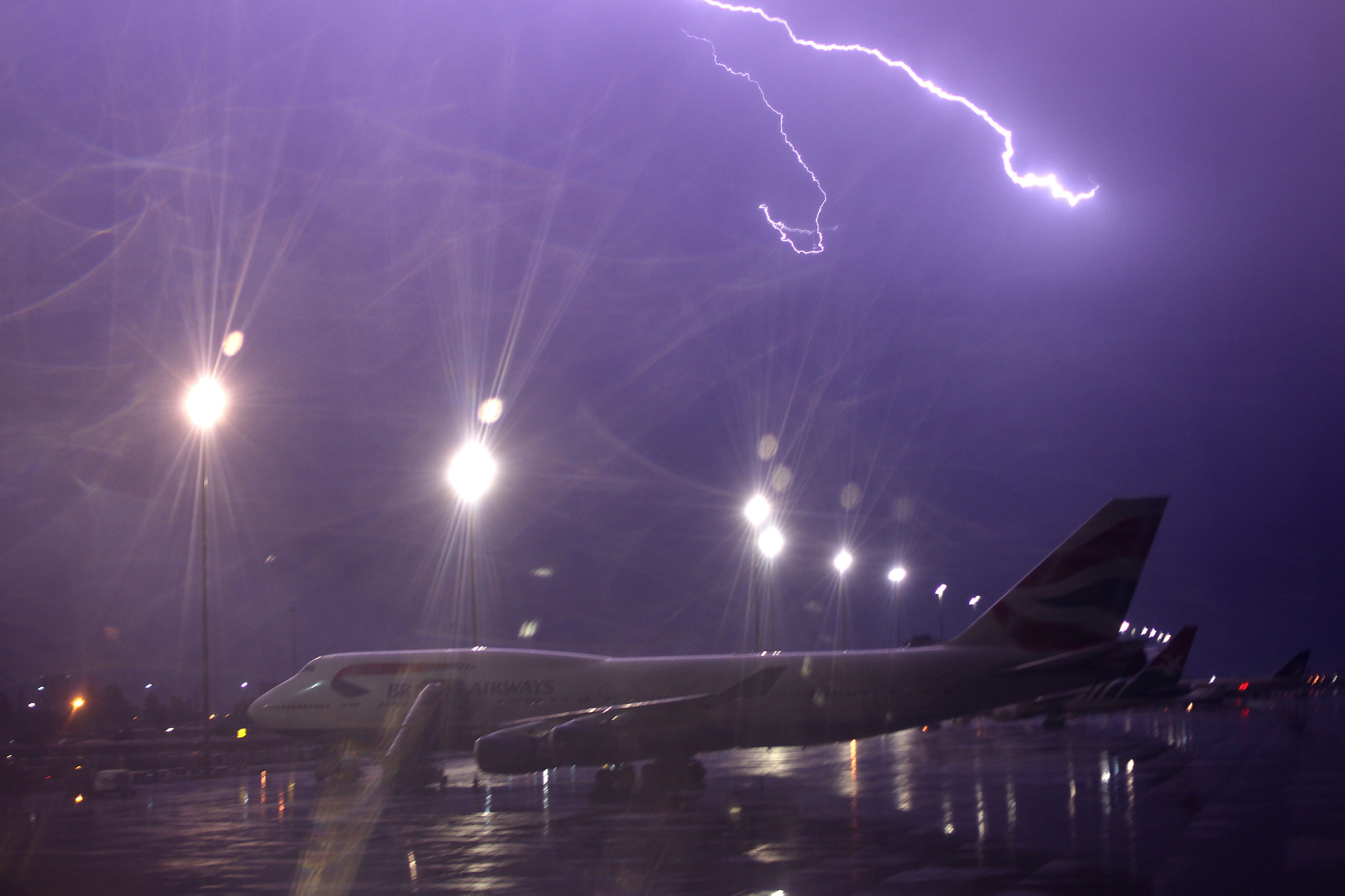 Electrical Storm Delays Flights At Johannesberg Internationa Airport