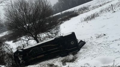 На Закарпатті перекинувся мікроавтобус із дітьми: є постраждалі