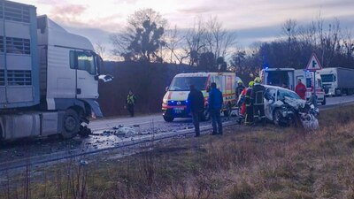 У моторошній ДТП з вантажівкою на Львівщині загинули дві людини (ФОТО/ВІДЕО)