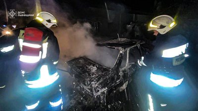 У Львівській області згорів автомобіль
