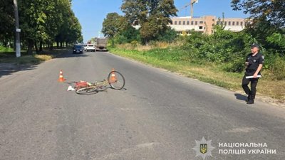 У Шептицькому районі вантажівка збила 80-річного велосипедиста