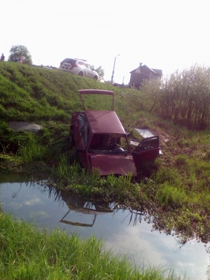 Внаслідок ДТП поблизу Львова автомобіль злетів в річку (ФОТО)