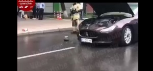 У столиці загорівся елітний автомобіль "Maserati" (відео)