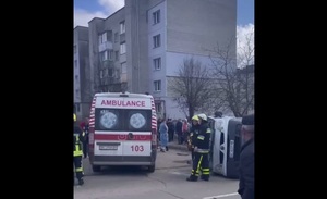  ДТП на Львівщині: один з автомобілів перекинувся (ВІДЕО)