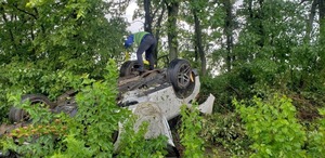 Аварія на тарсі "Київ–Чоп": водій легковика вилетів з дороги (фото, відео)