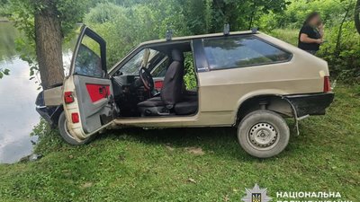 На Хмельниччині пʼяний водій катав дівчину на капоті та в'їхав у дерево