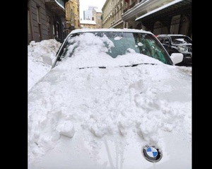 У Львові снігом понівечило автомобіль "BMW" (фото)