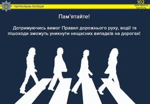 У Тернополі з початку року патрульні оштрафували 685 пішоходів