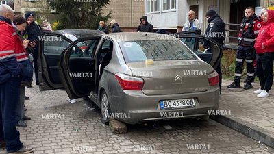 У Львові поліцейські дістали з авто жінку з дітьми, яка з битою скоїла ДТП (ФОТО, ВІДЕО)