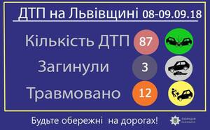 За минулі вихідні на Львівщині, внаслідок ДТП, загинуло троє осіб (фото)