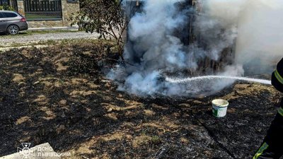 На Львівщині під час пожежі сухостою постраждав 80-річний чоловік