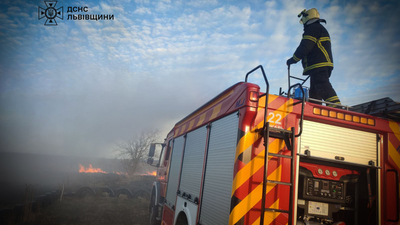 Львівщина у вогні: за добу загасили пожежі сухостою у шести районах області (ФОТО)