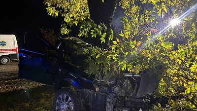 На Закарпатті автомобіль вʼїхав у дерево, троє загиблих