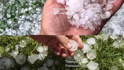 Дощ, град і сніг: на Львівщині вирує негода (ВІДЕО)