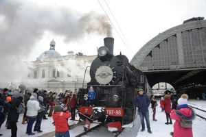 Святковим ретропотягом Львівської залізниці подорожувало понад 1100 пасажирів