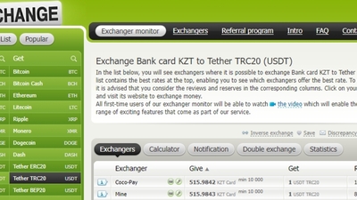 Як Купити Tether TRC20 (USDT) карткою Visa і MasterCard KZT через обмінник?