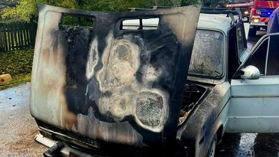 На Львівщині згорів автомобіль