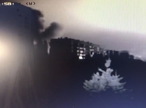 Відео моменту вибуху в льотному училищі у Харкові