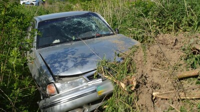 На Львівщині автомобіль перекинувся у кювет: серед постраждалих - діти (ФОТО)