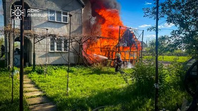 Надзвичайники Львівщини ліквідували пожежу на території дачного кооперативу