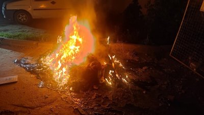 Камера зафіксувала, як жінка підпалила контейнери для сміття у Львові (ВІДЕО)