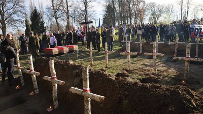 На Львівщині перепоховали 31 польського воїна, які загинули у вересні 1939 року