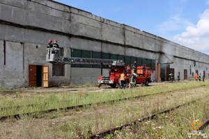 У Тернополі загорівся склад з деревиною (фото)