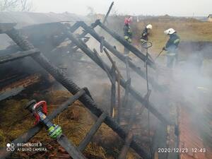 У Сокільниках горіла господарська будівля (фото)