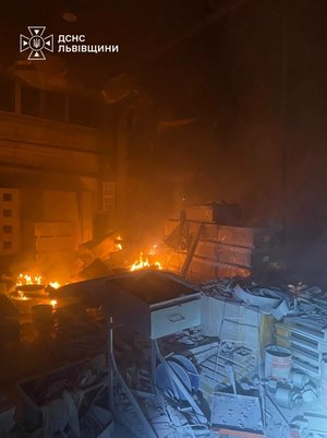 Удар по Львівщині, фото: ДСНС