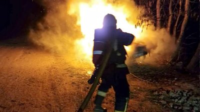 На Львівщині горів автомобіль