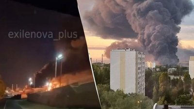 У російському Саратові вирує масштабна пожежа на НПЗ після атаки дронів