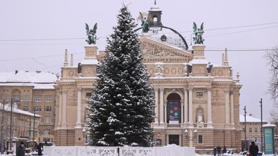 У Львові через снігопади головну ялинку залишать ще на тиждень