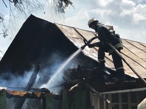 На Львівщині під час пожежі згоріли дві прибудинкові будівлі (фото)