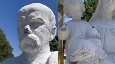 На Львівщині затримали чоловіка за пошкодження пам’ятників сокирою