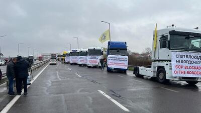 Українські перевізники розпочали свою акцію у відповідь польським колегам (ВІДЕО)