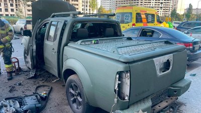 У Києві вибухнув військовий автомобіль