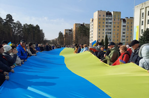 Мешканці Славутича вийшли на акцію проти окупантів