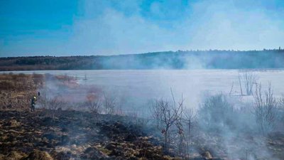 У перший день весни на Львівщині горіло поле