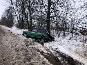 На Львівщині, внаслідок ДТП, перекинувся автомобіль (фото)