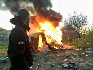 Поліція Києва повідомила, що спалили не циганський табір, а сміття