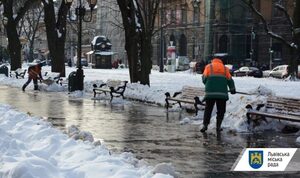 ЛМР: у місті зранку працювало 50 одиниць снігоприбиральної техніки