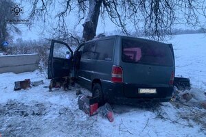 Зіткнувся з деревом: рятувальники деблокували водія з понівеченого авто