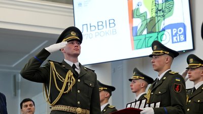 У Львові до Дня міста 35 захисників посмертно нагородили «Почесним знаком святого Юрія»