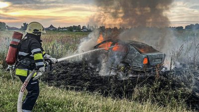 У Львівській області згорів автомобіль