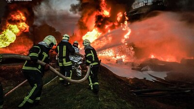 У Тернополі триває ліквідація пожежі, яка виникла через удар шахеда (ФОТО)