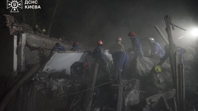 Масований комбінований удар по Києву: багато загиблих, десятки травмованих (ФОТО)