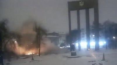 Опубліковано відео моменту влучання шахеда у Львові