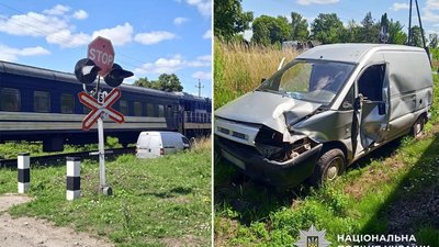 На Хмельниччині 71-річний водій зіткнувся з потягом