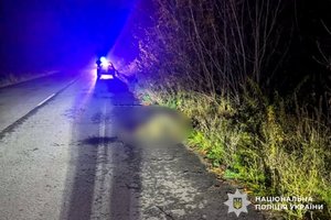Фото: Поліція Рівненської області. Місце аварії, де загинув 61-річний чоловік.