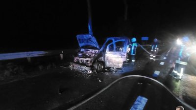 На Львівщині згорів автомобіль